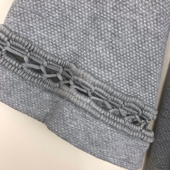 Free People split neck bell sleeve gray sweater - Picture 4 of 7